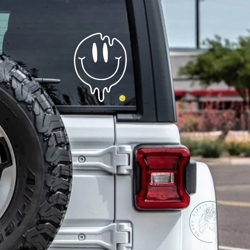 Melting Smiley Face Vinyl Decal
